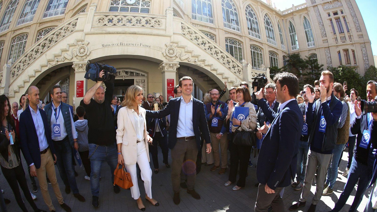 Pablo Casado, tras ejercer su derecho al voto en Madrid.