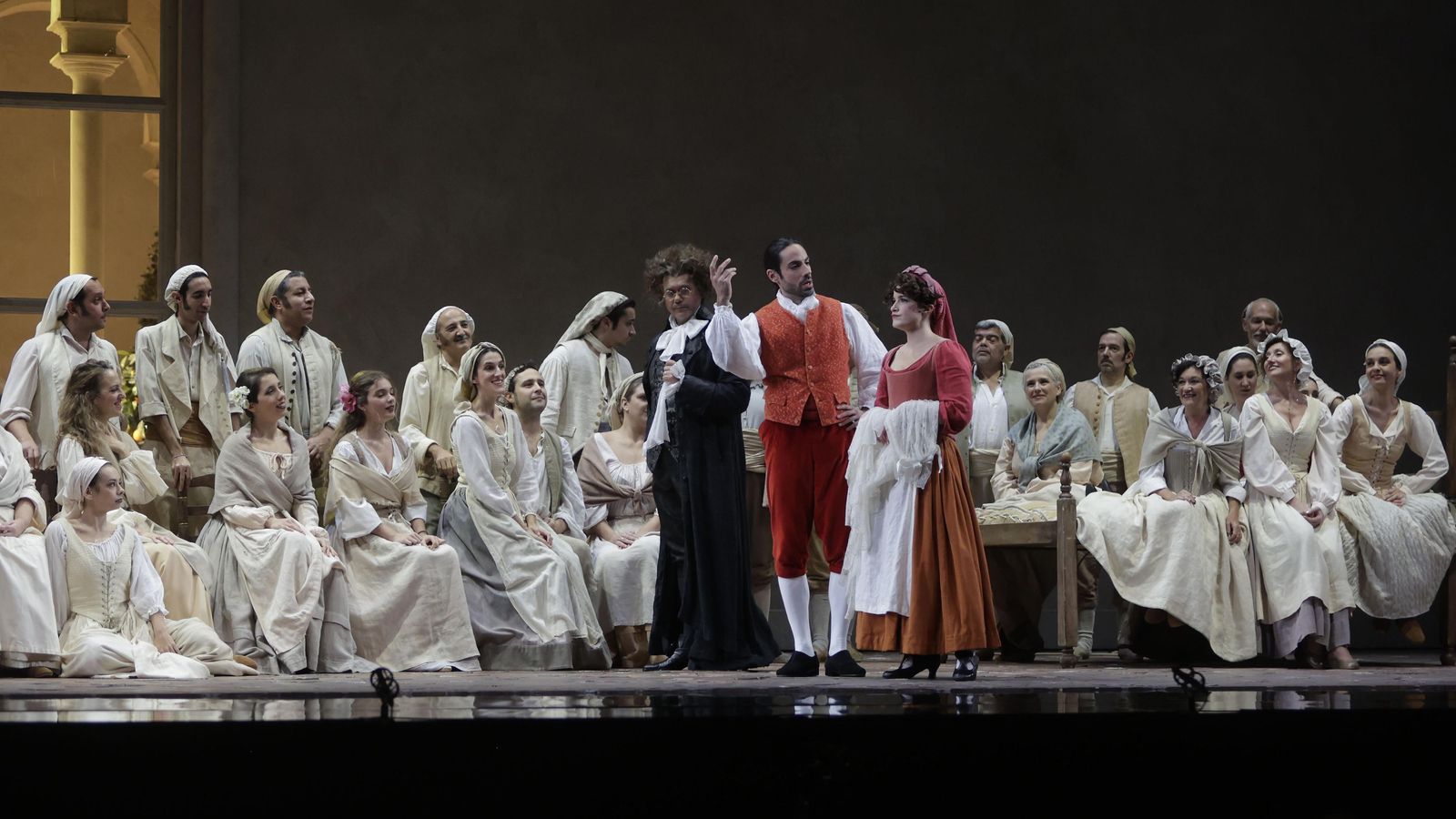 Escena del primer acto de esta ópera.