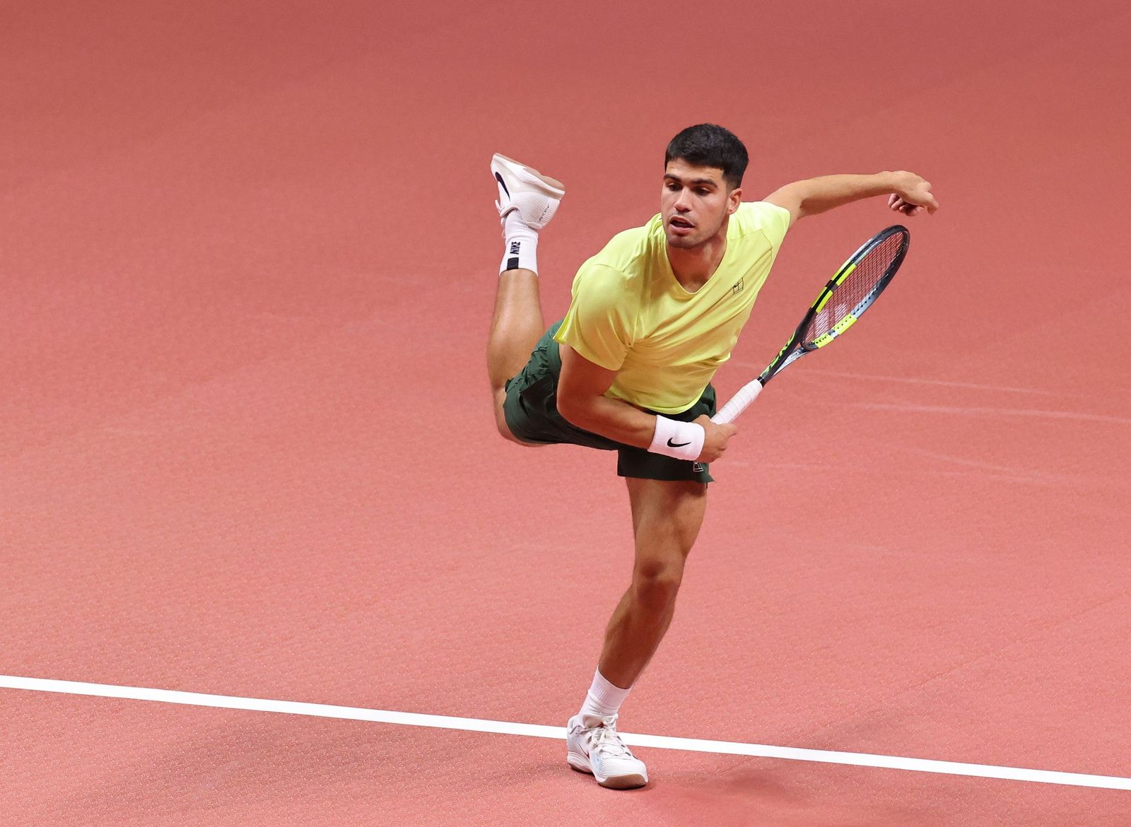 Las fotos de la exhibición entre Alcaraz y Sinner