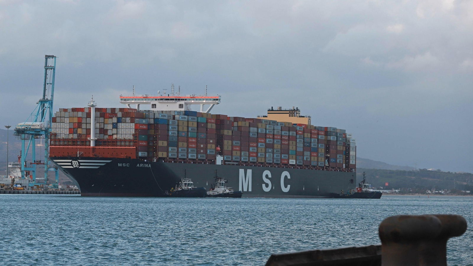 Las mejores fotos de la llegada del MSC Arina al puerto de Algeciras