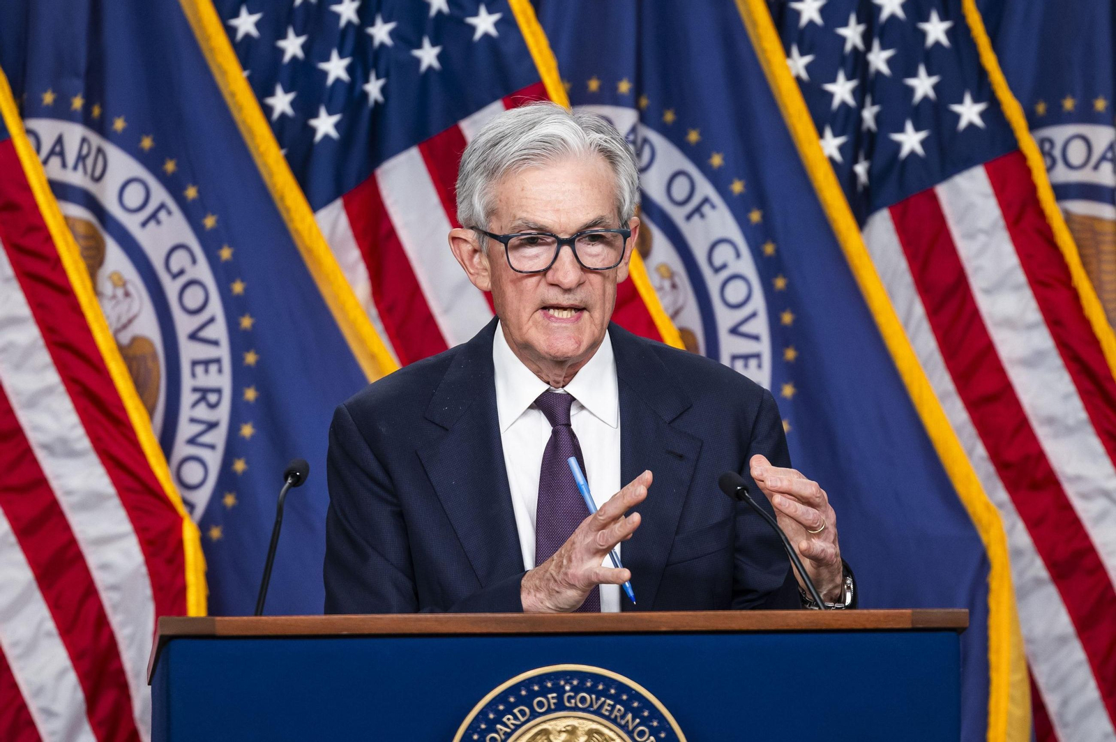 El presidente de la Reserva Federal (Fed), Jerome Powell.