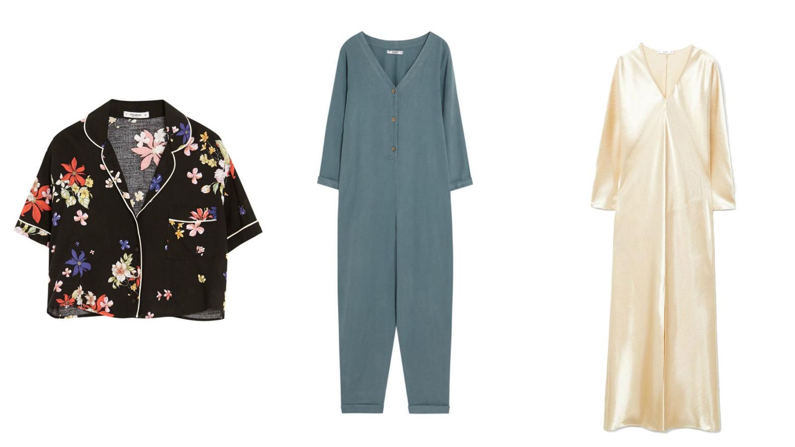 De izquierda a derecha: Stradivarius, Pull & Bear, Mango.
