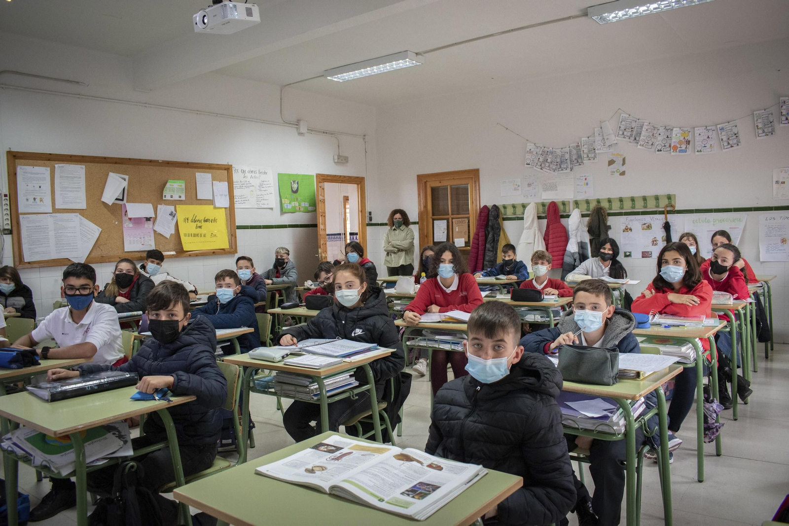 Aula, esta mañana, del Ave María San Cristóbal de Granada.