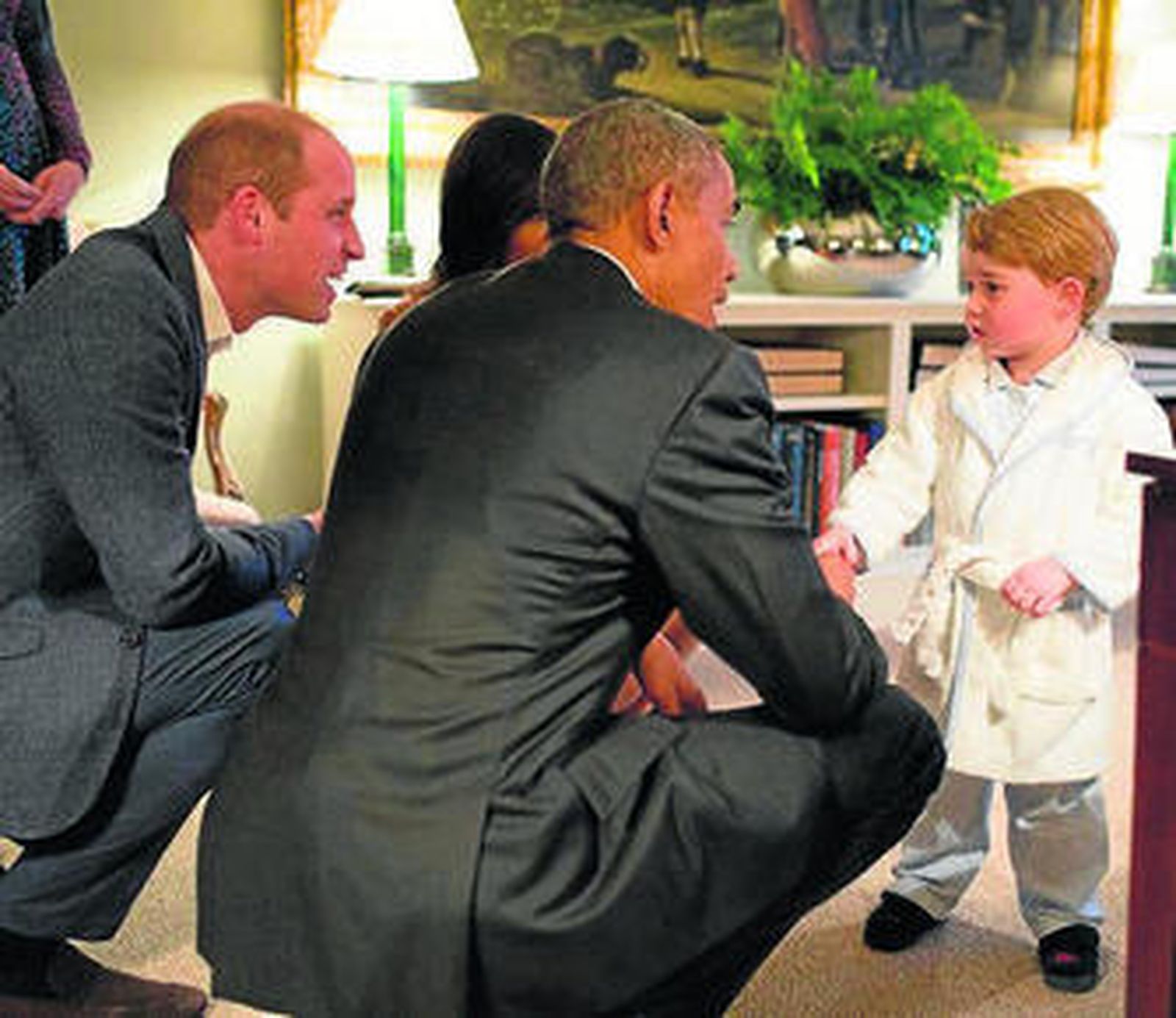 El presidente norteamericano conversa con el pequeño príncipe.