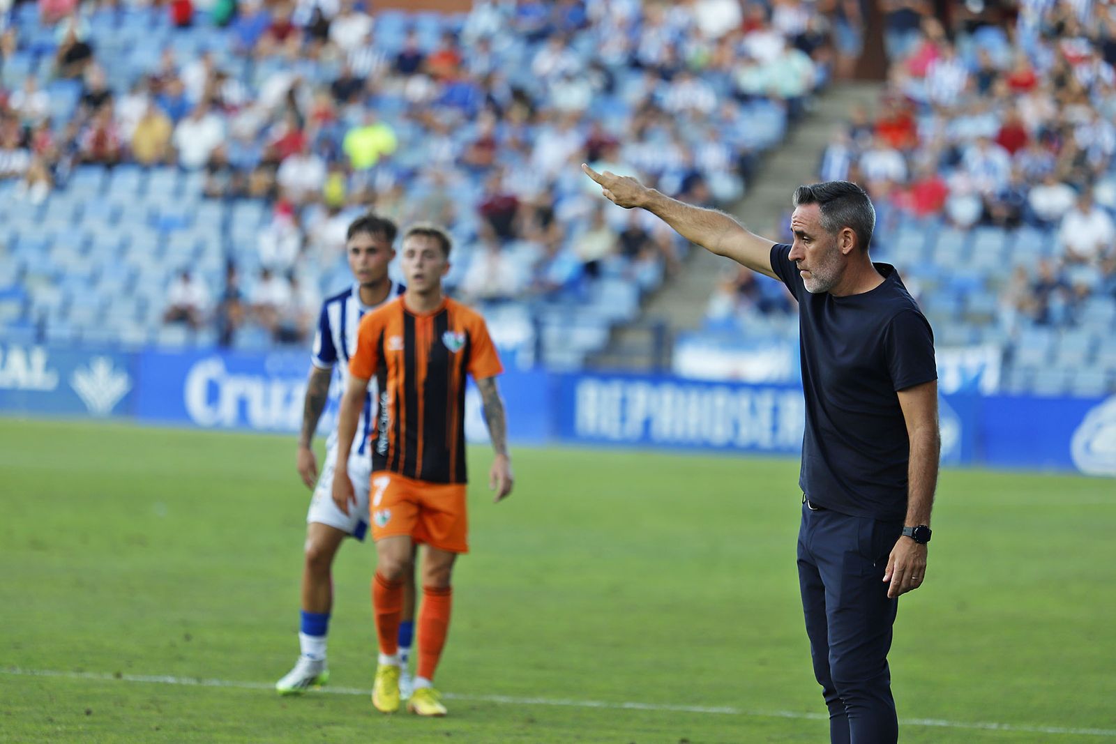 Abel Gómez, durante el partido con el Antequera.