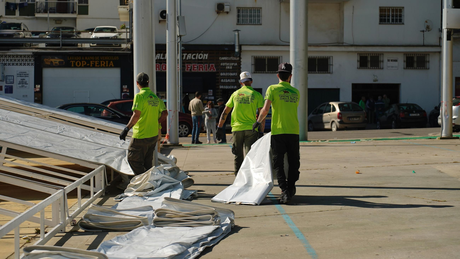 Comienza el montaje de las casetas de la Feria Real de Algeciras 2025