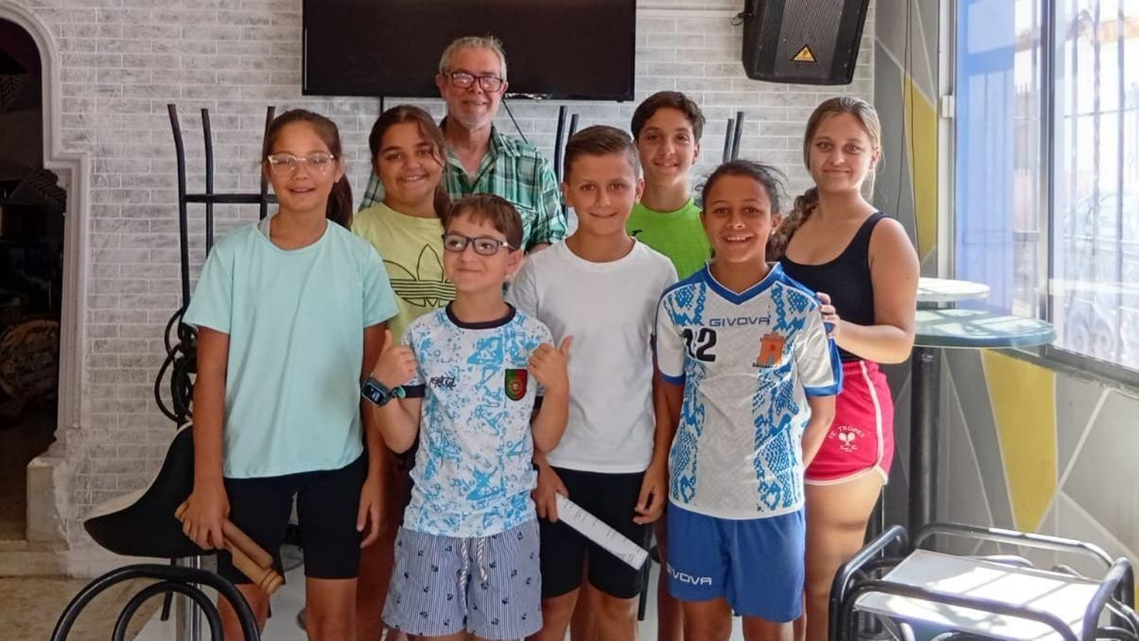 El cuarteto infantil 'Estos dioses están colgao, desde el olimpo andaluz haciendo historia'.