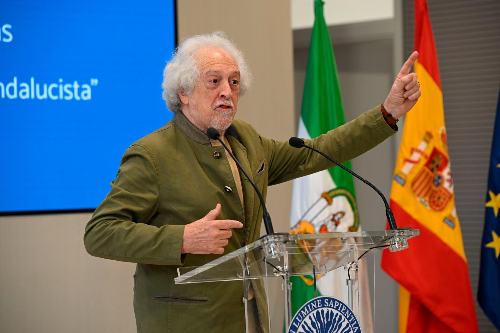 El exalcalde de Sevilla Alejandro Rojas Marcos durante un acto reciente en Almería