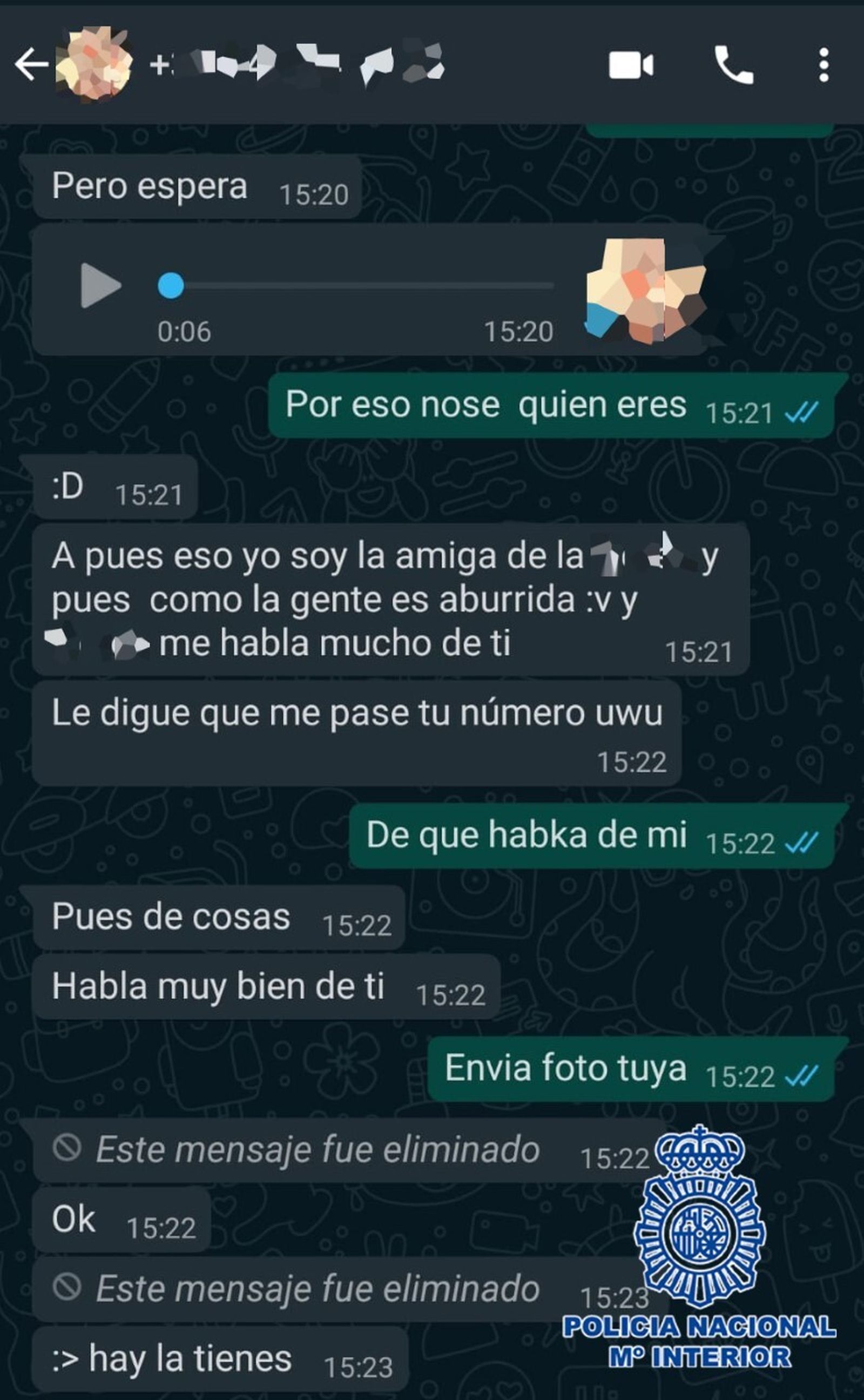 Otro de los mensajes.