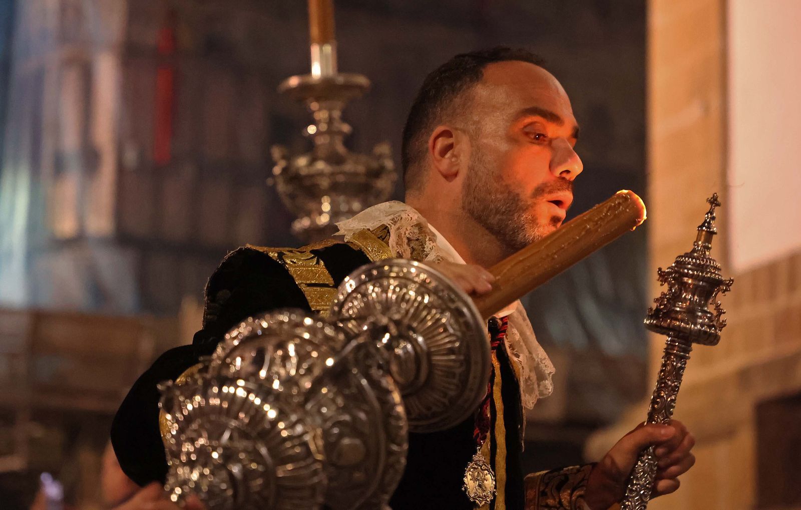 Imágenes del Vía Crucis oficial del Consejo Local de Hermandades y Cofradías de Algeciras