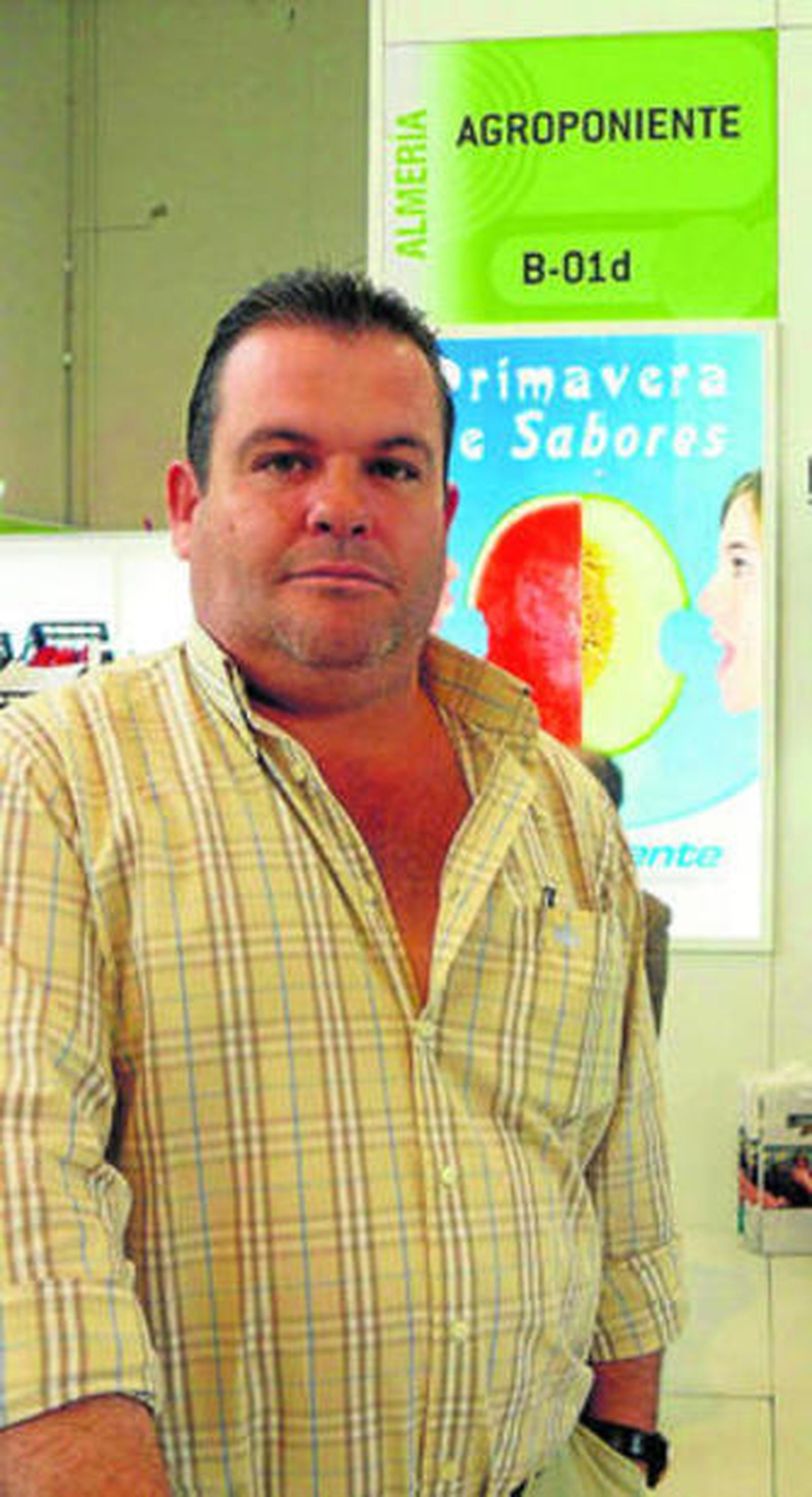 Elías Pérez, en el estand de Agroponiente, en Fruit Logistica 2011.