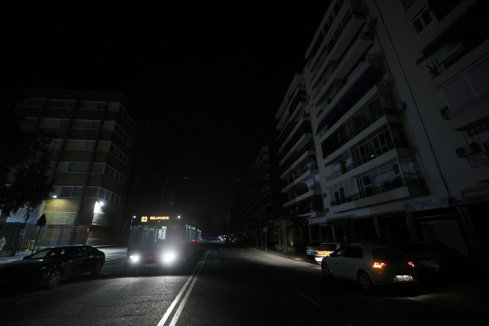 Imágenes del apagón en Sevilla