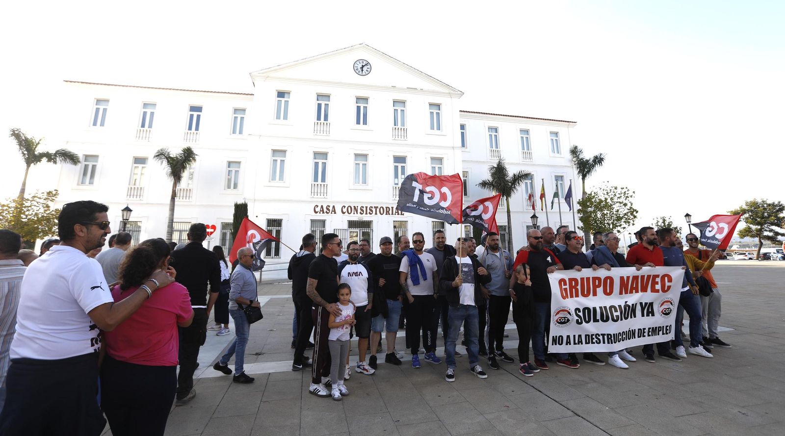 Asamblea de los trabajadores de la empresa Navec con Juan Carlos Ruiz Boix