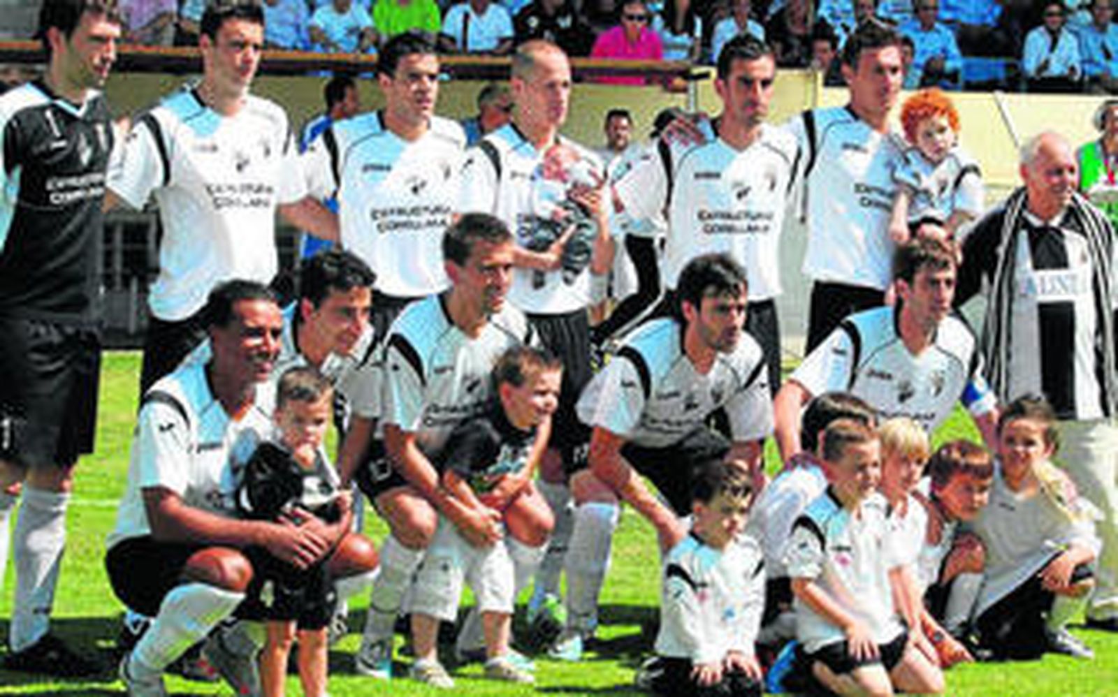 Formación inicial del CD Tudelano en el partido ante la Real Balompédica.