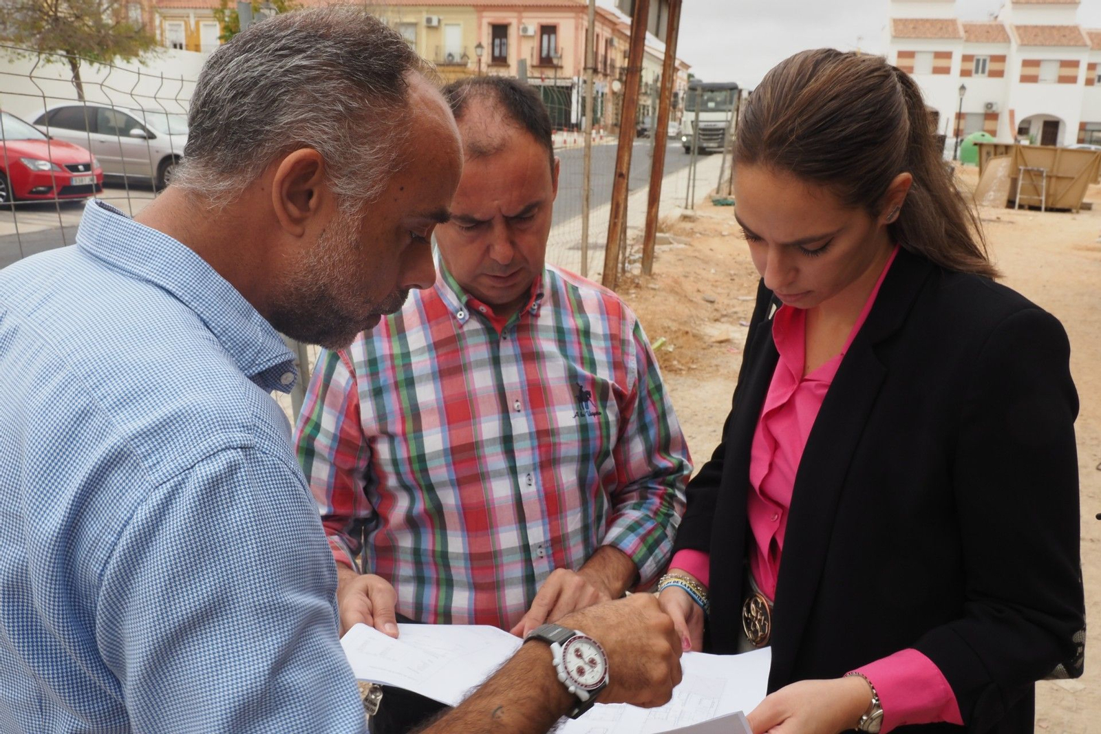 Visita de la alcaldesa a las obras. Visita de la alcaldesa a las obras.