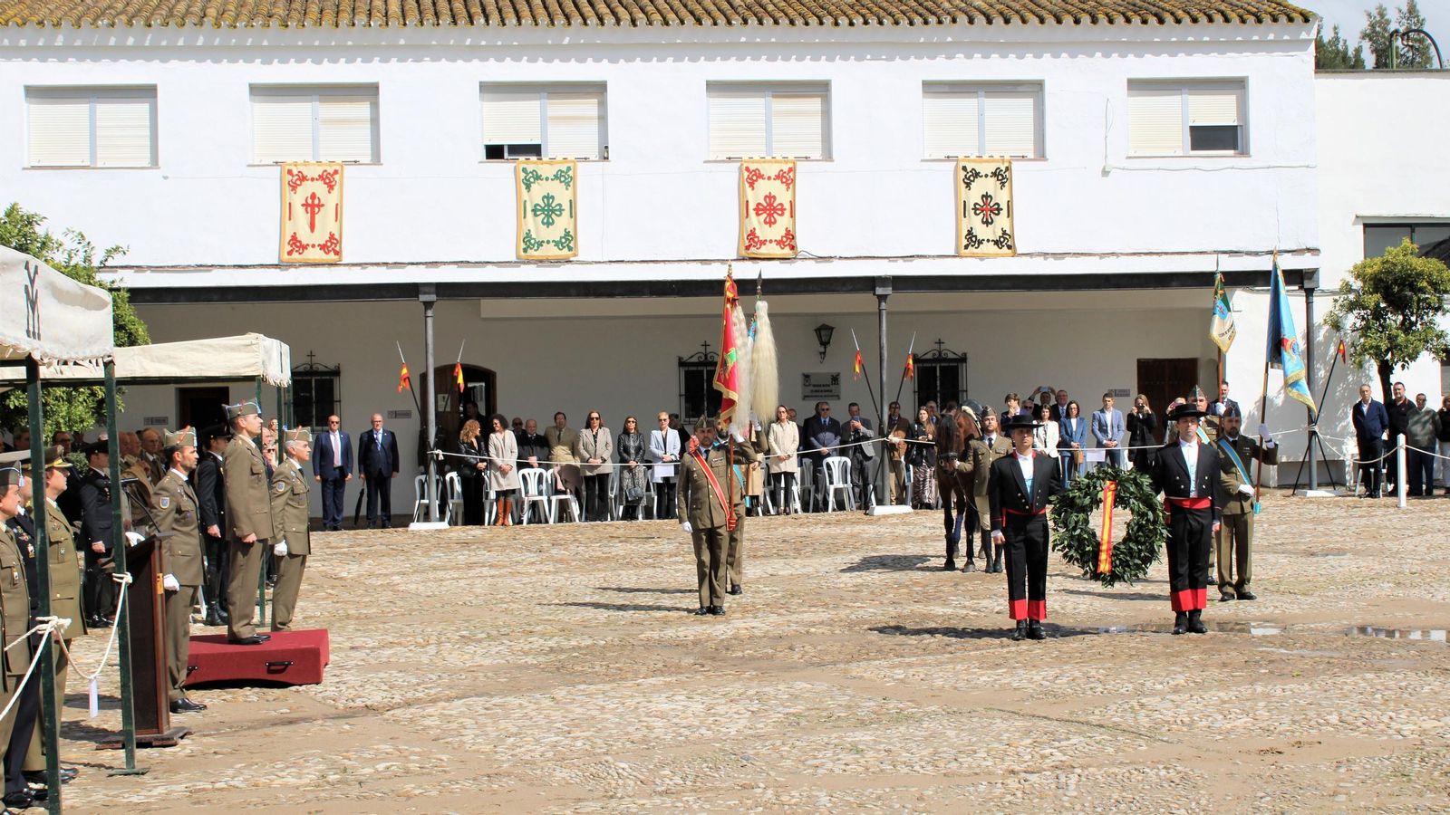 Durante la ceremonia hubo un acto en memoria de los caídos.