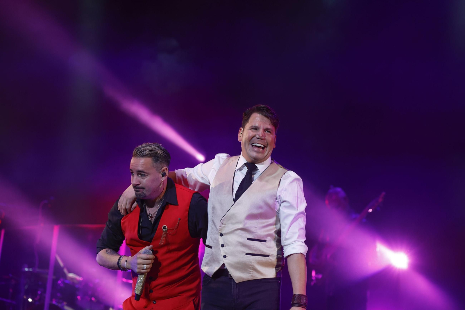 Andy y Lucas en el escenario durante su último concierto.