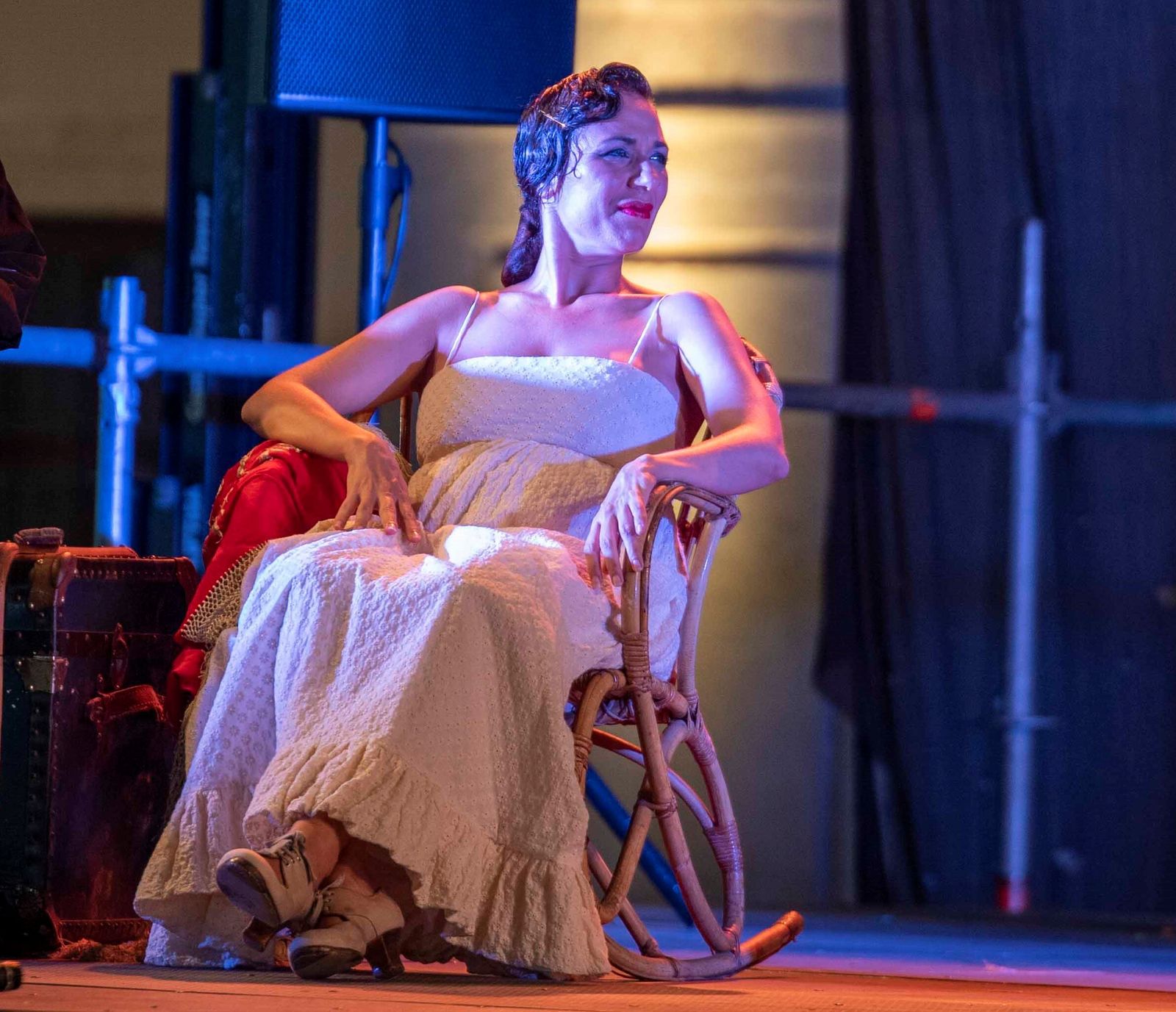 Anabel Veloso hace unas semanas actuando en Almería.