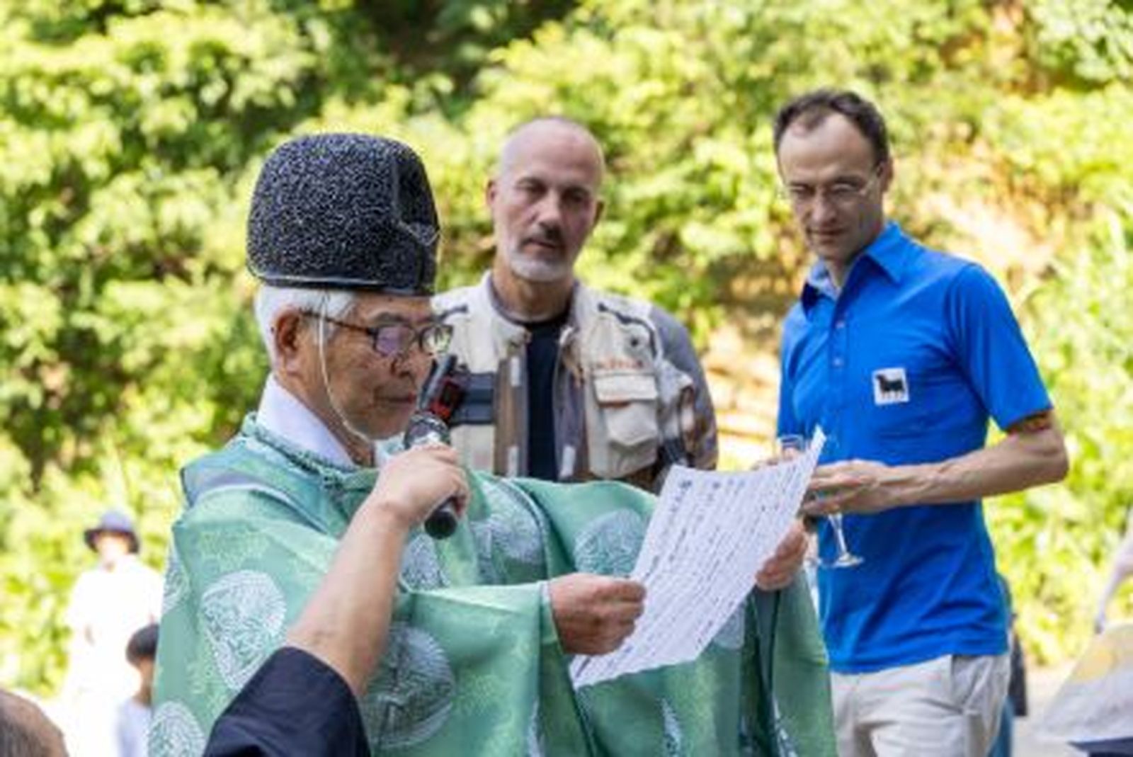 Julio Álamo, en una de sus recepciones en Japón.