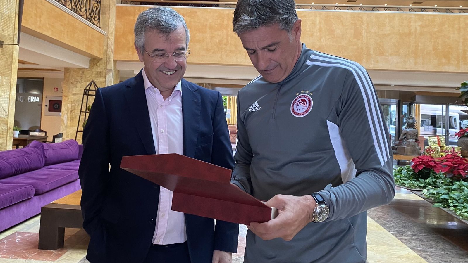 García Urbano, con Míchel.