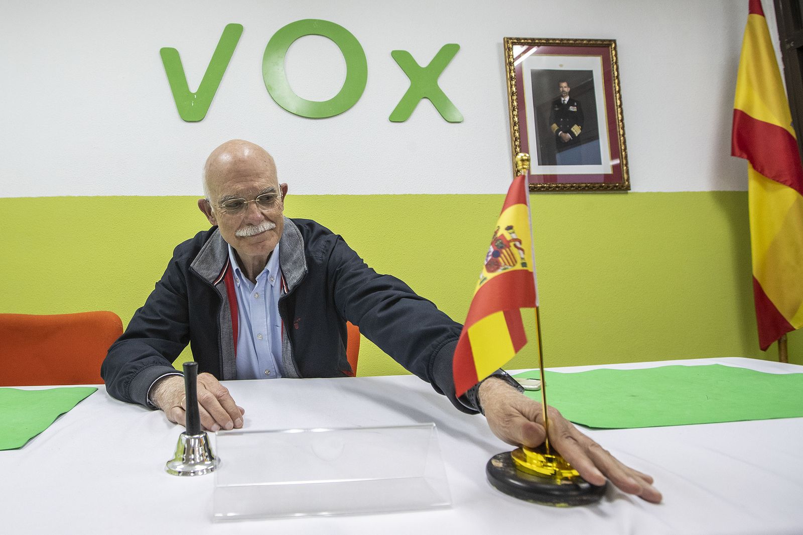 Agustín Rosety, en la sede de Vox en San Fernando.