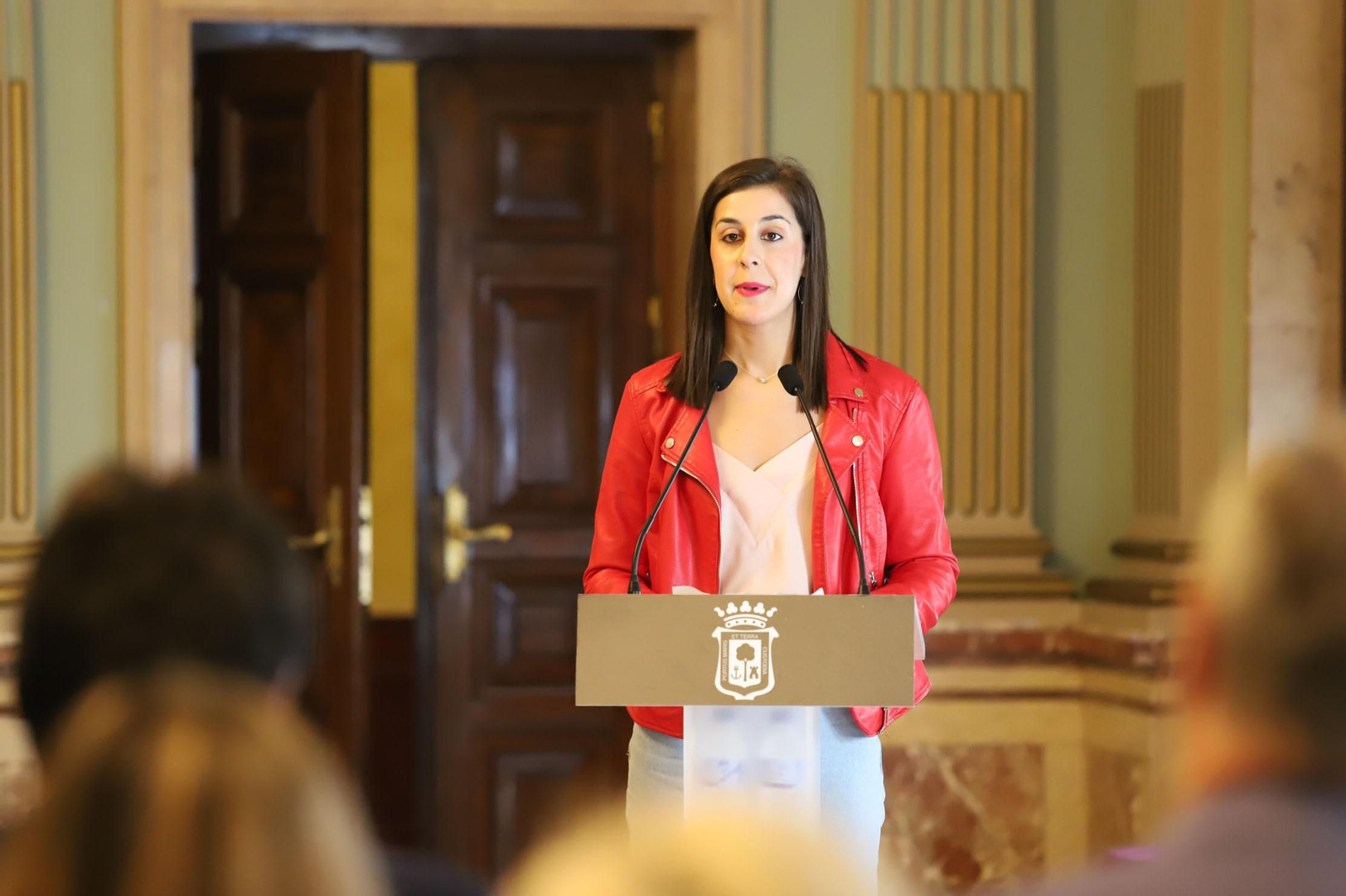 Imágenes de la firma del convenio del mundial de bádminton en el Ayuntamiento con Carolina Marín