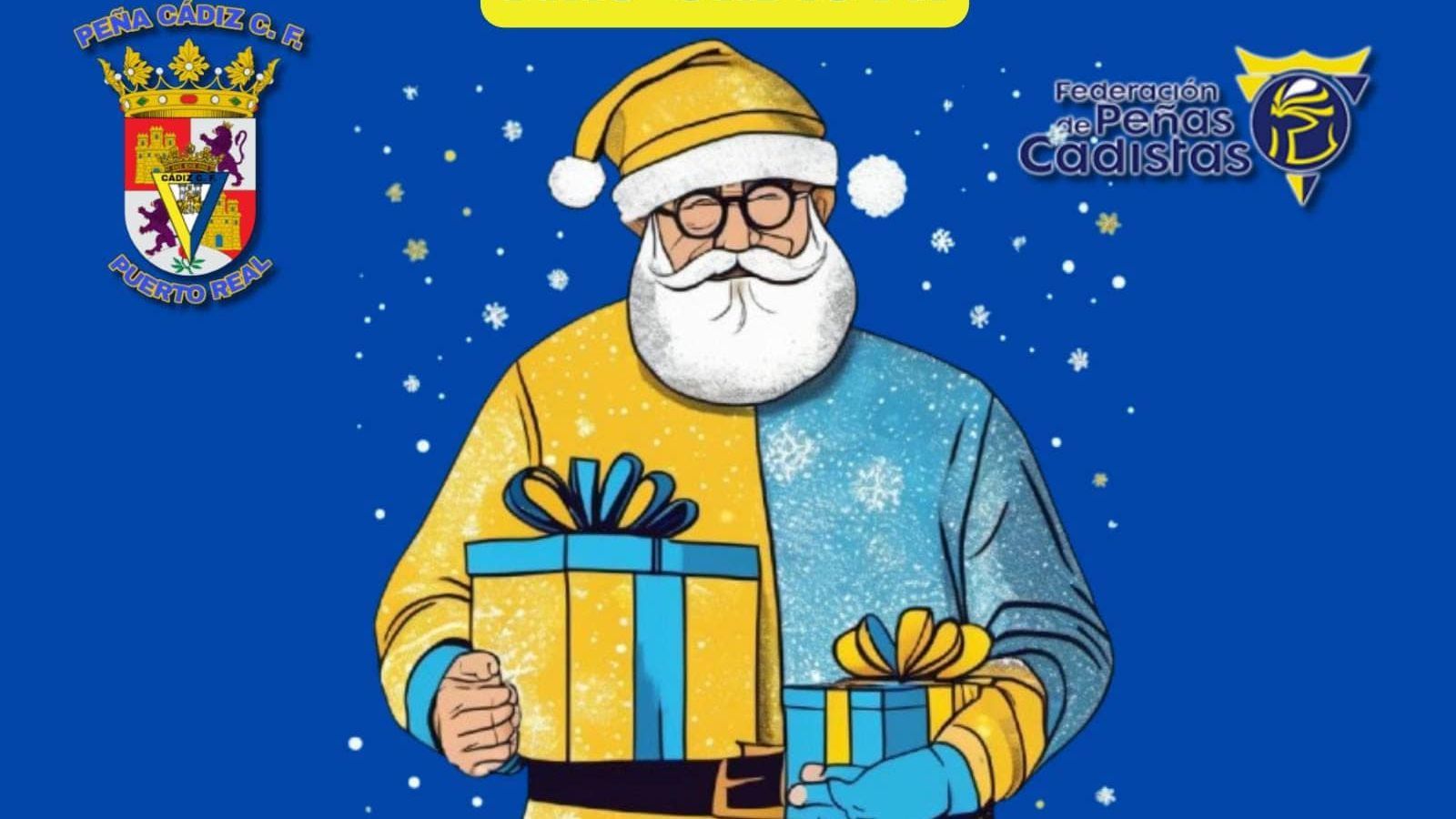 Cartel de la llegada del Papa Noel Cadista a Puerto Real