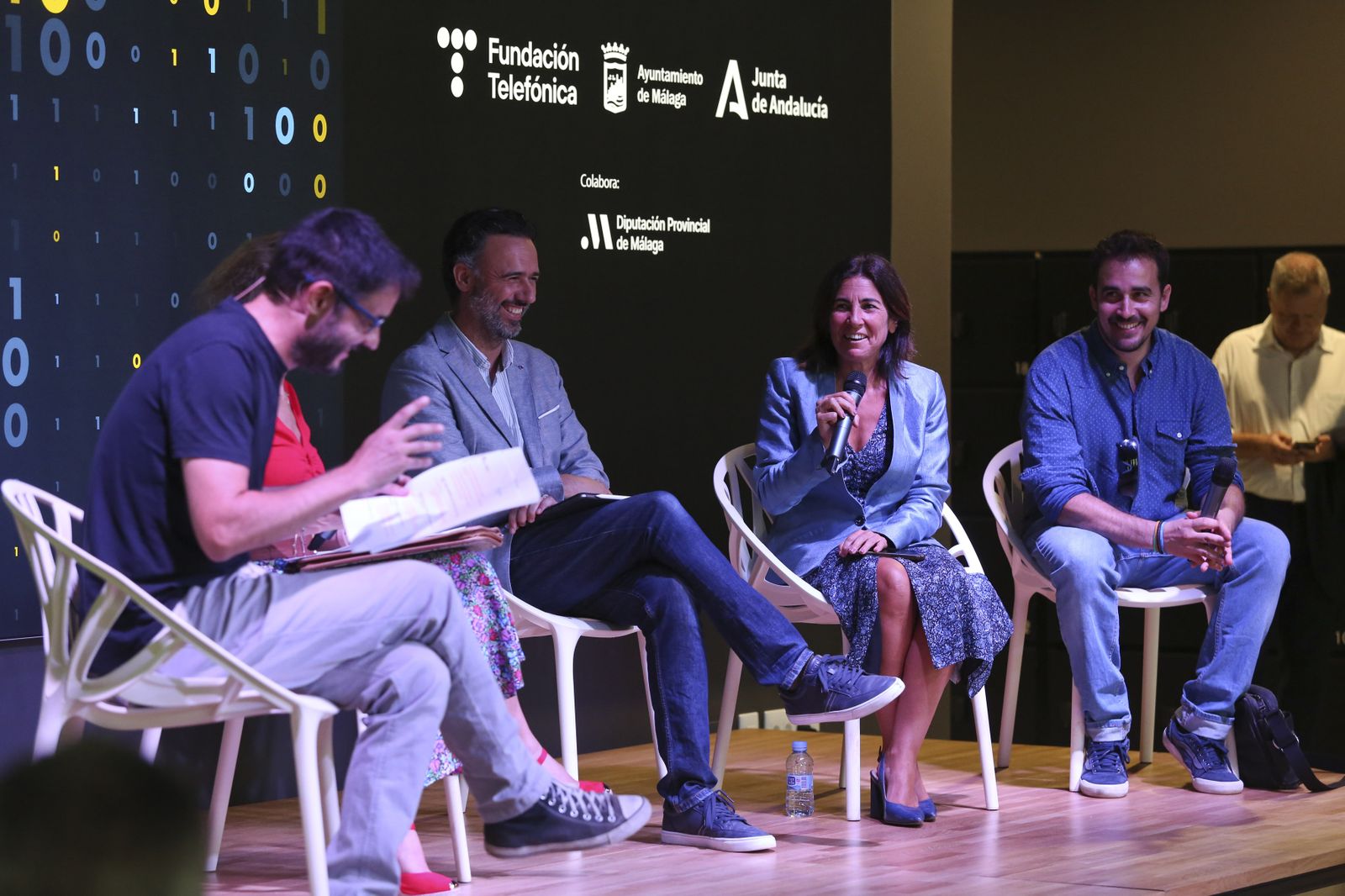 Los ponentes en la mesa redonda celebrada en el campus 42 en la jornada ‘Formación en ciberseguridad: ¿solución o reto?'