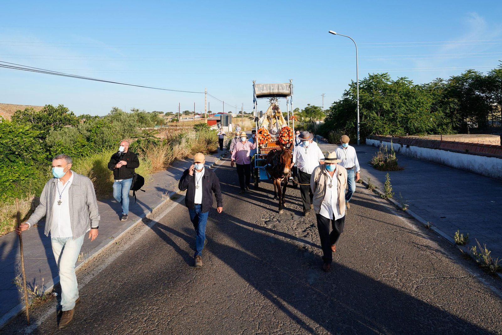 Las fotografías de la llegada de la Virgen de Luna a Villanueva de Córdoba