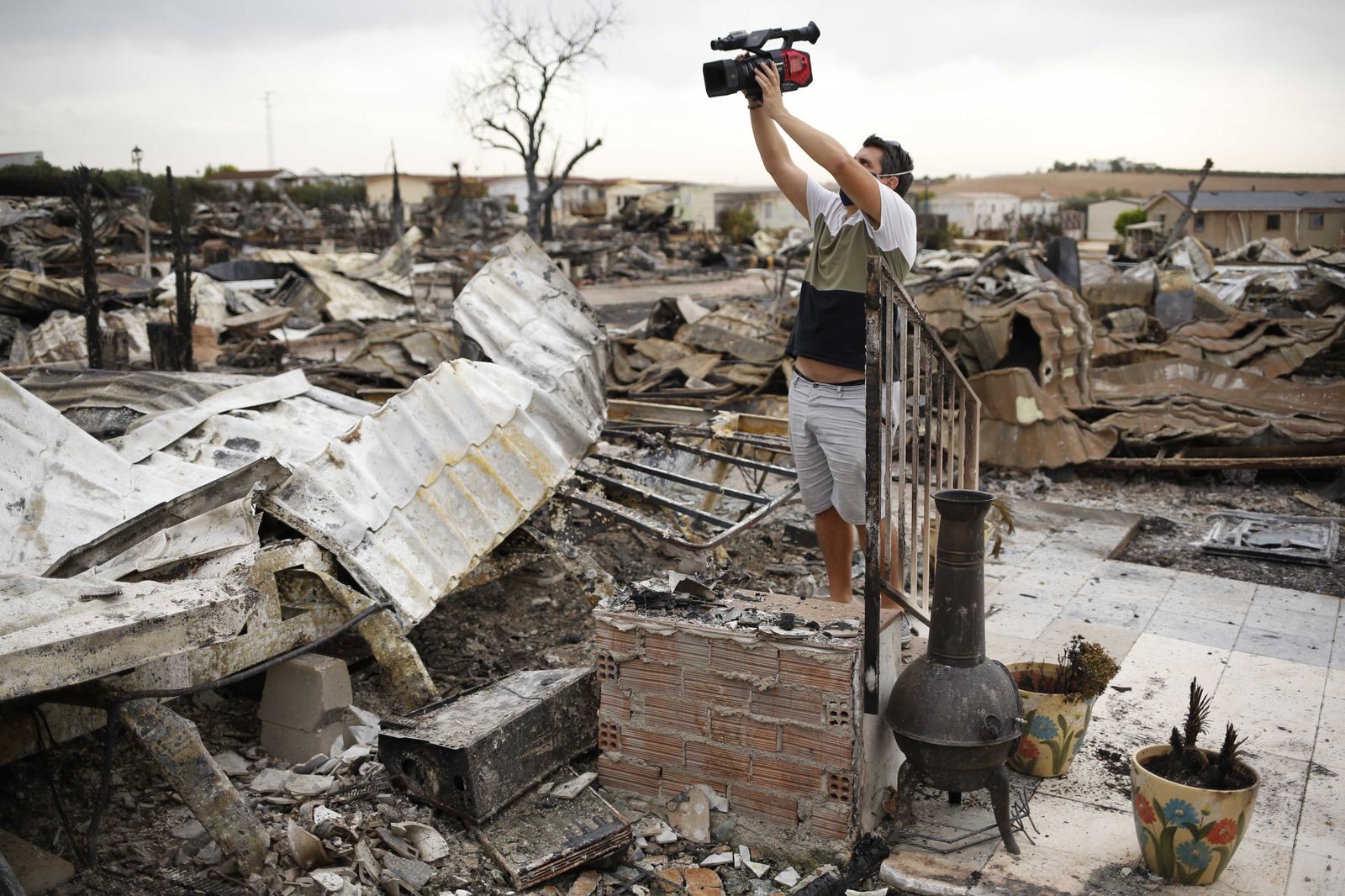Las fotos del camping de Mollina, arrasado por el incendio
