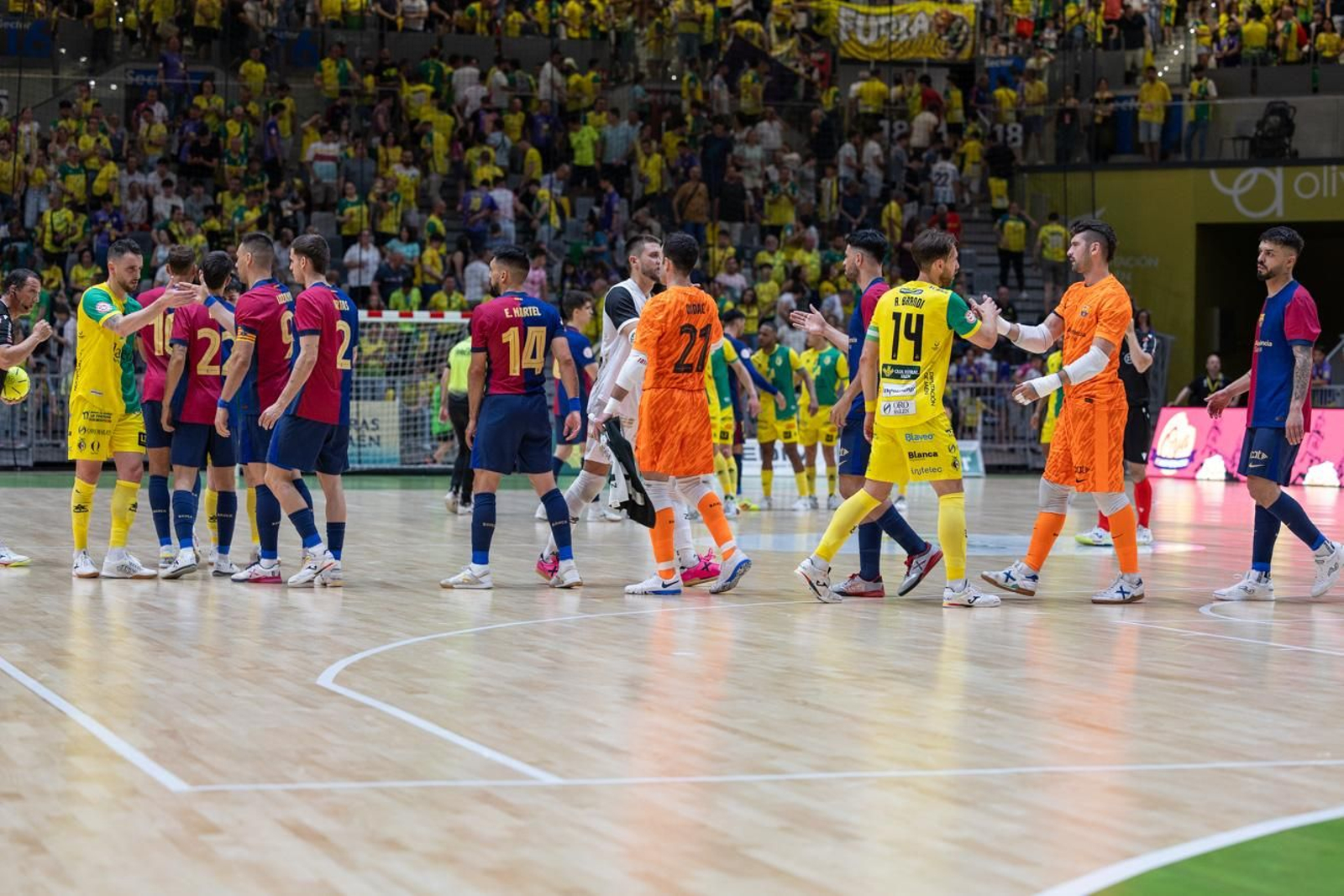El triunfo del Barça ante el Jaén FS en el Olivo Arena