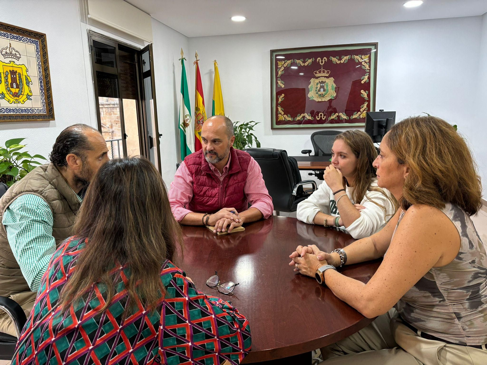 Miguel Alconchel, reunido con los responsables de CCOO.