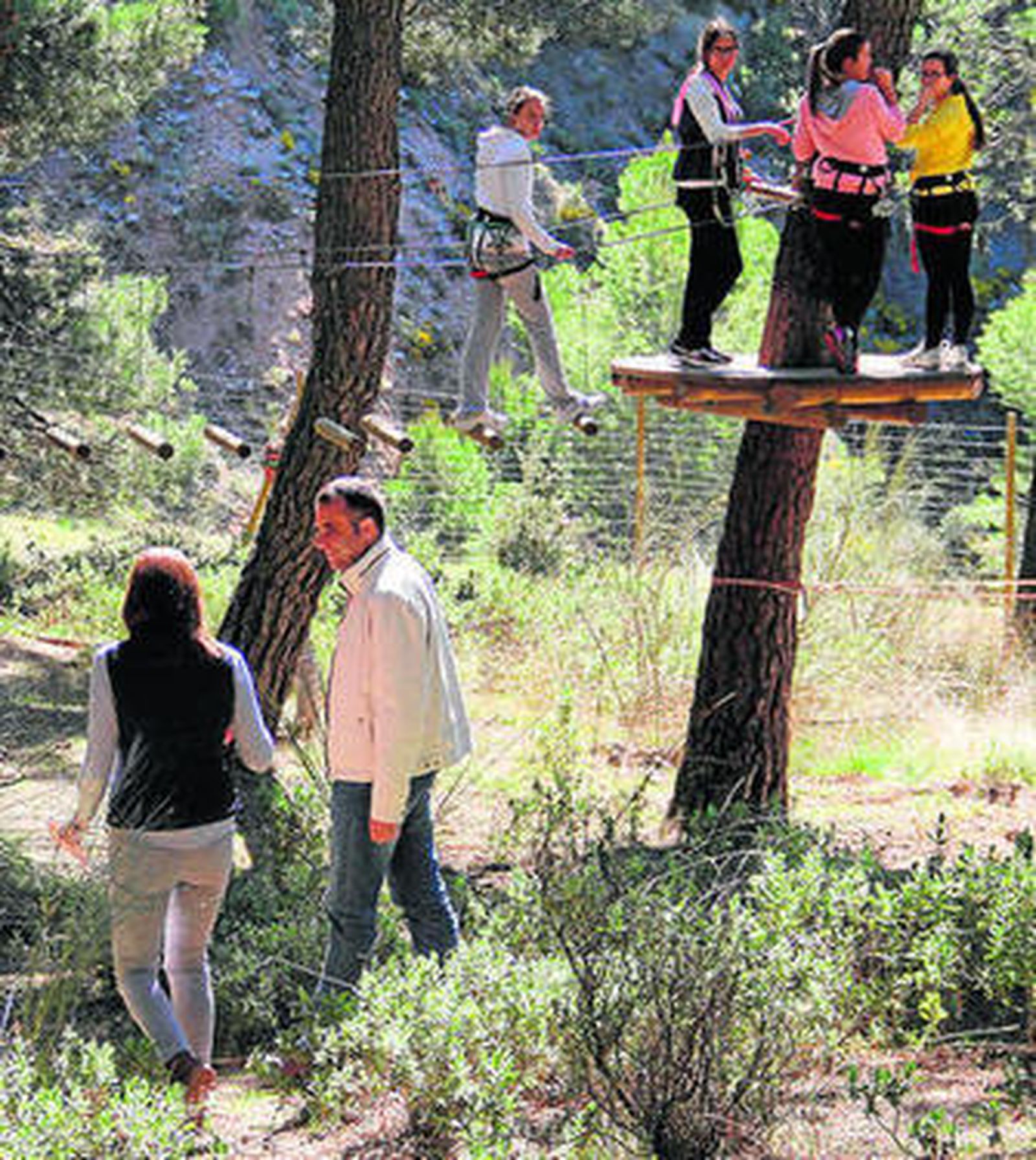 El diputado de Deportes, en el Parque Amazonía, en Víznar.