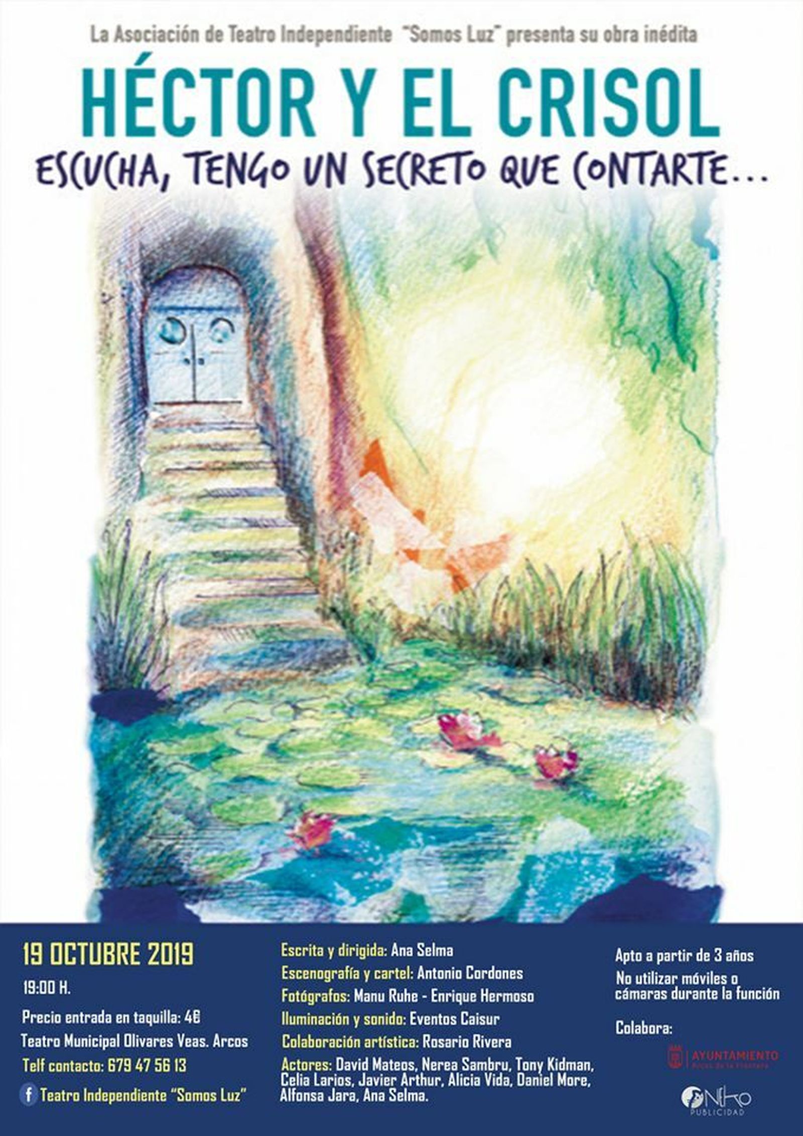 TEATRO. La asociación de Teatro Independiente 'Somos luz' presenta el 17 de noviembre en la Sala Compañía la obra 'Héctor y el crisol'. El precio de la entrada es de 4 euros.