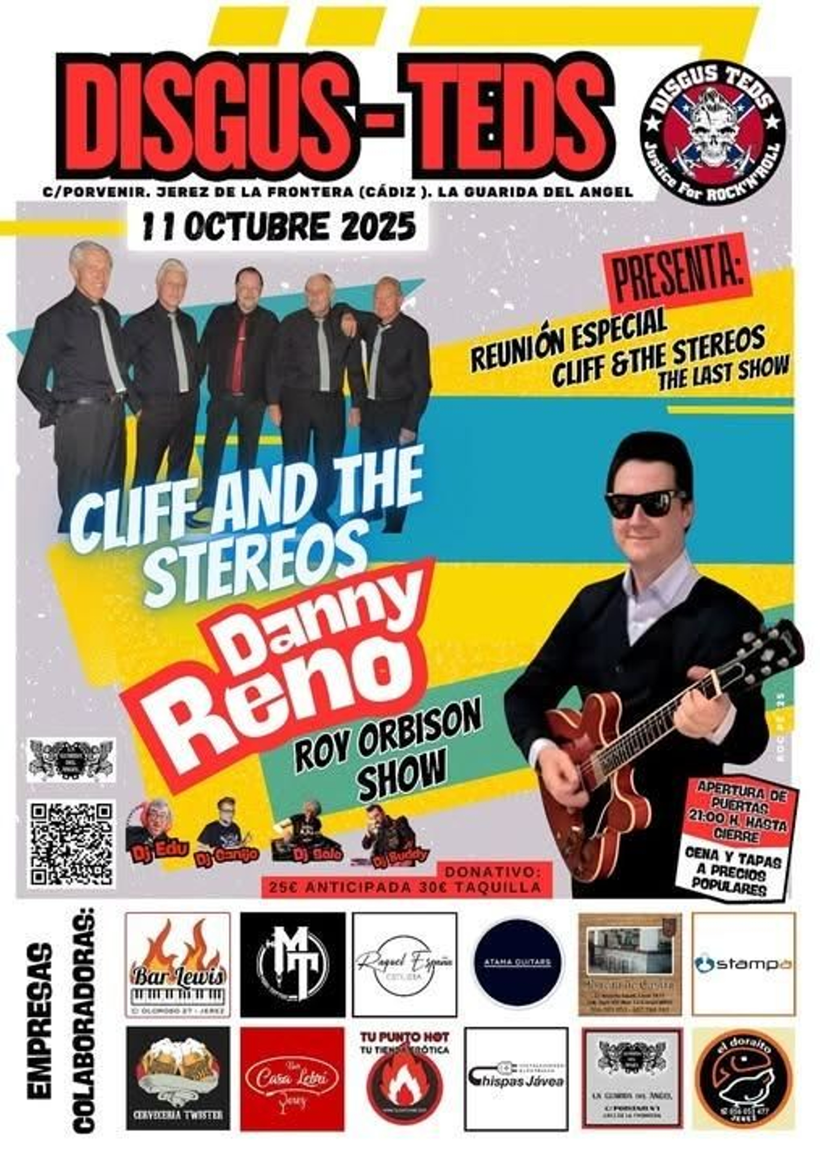 Cartel del concierto organziado por Disgus-Teds