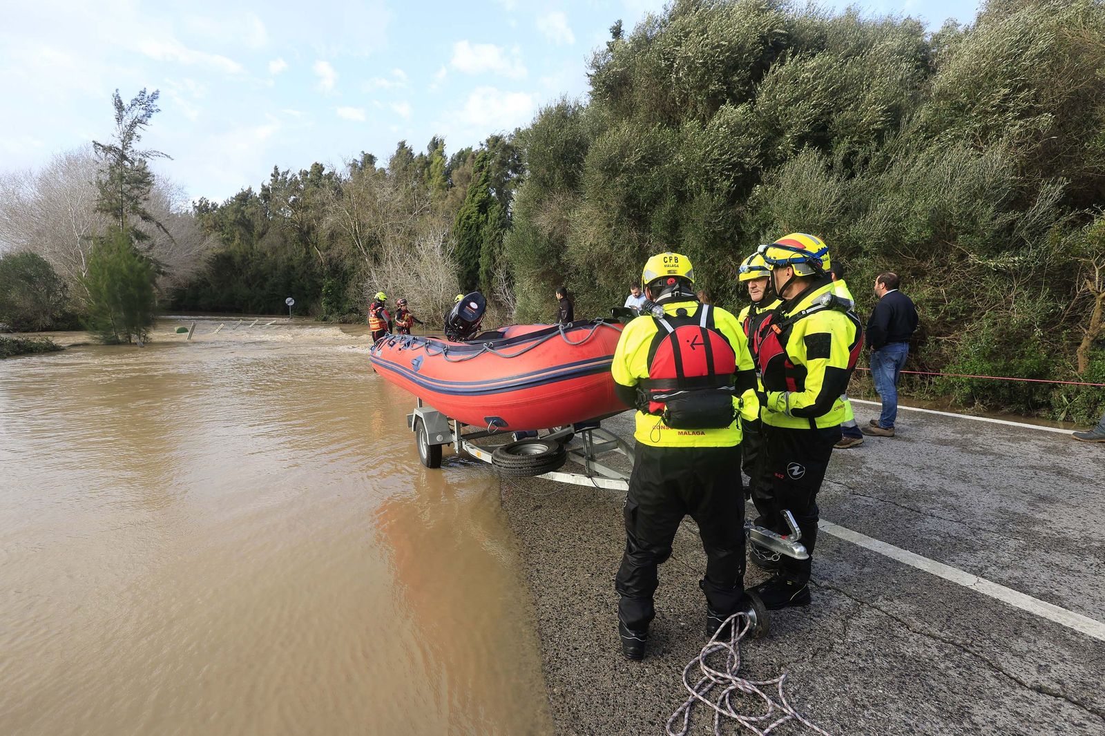 Fotos de las inundaciones y efectos de la borrasca Leonardo en Jimena y Tesorillo