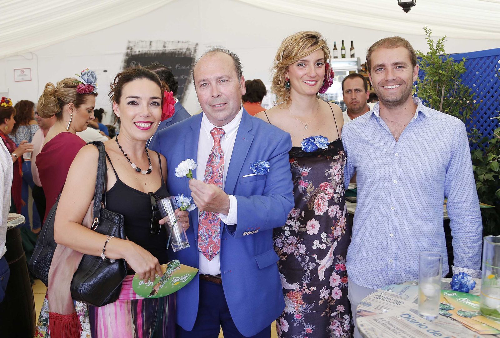 Patricia Giraldo y Juan Vázquez junto con Benjamín Sánchez y Teresa Macías.
