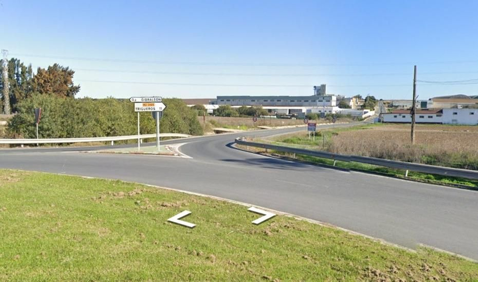 Cruce en el que ha tenido lugar el accidente.