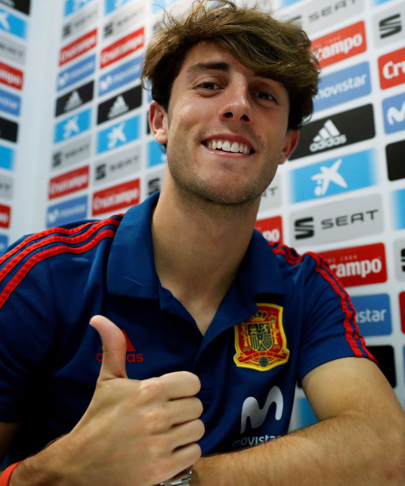 Álvaro Odriozola, en la concentración de España en Krasnodar.