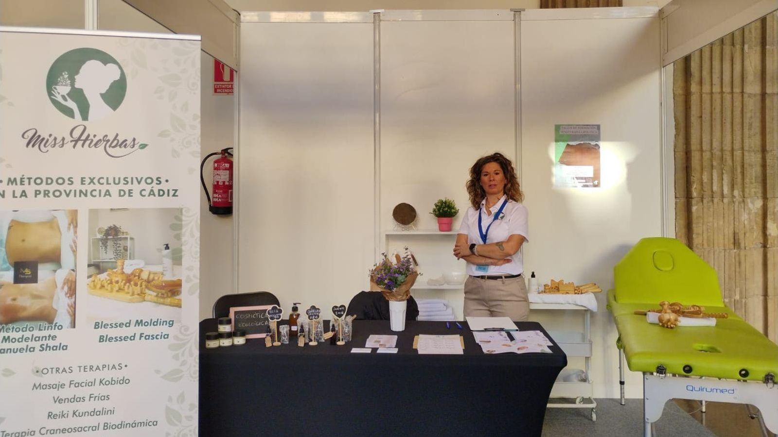 Mamen Vega durante la Feria de Economía Local de Jerez