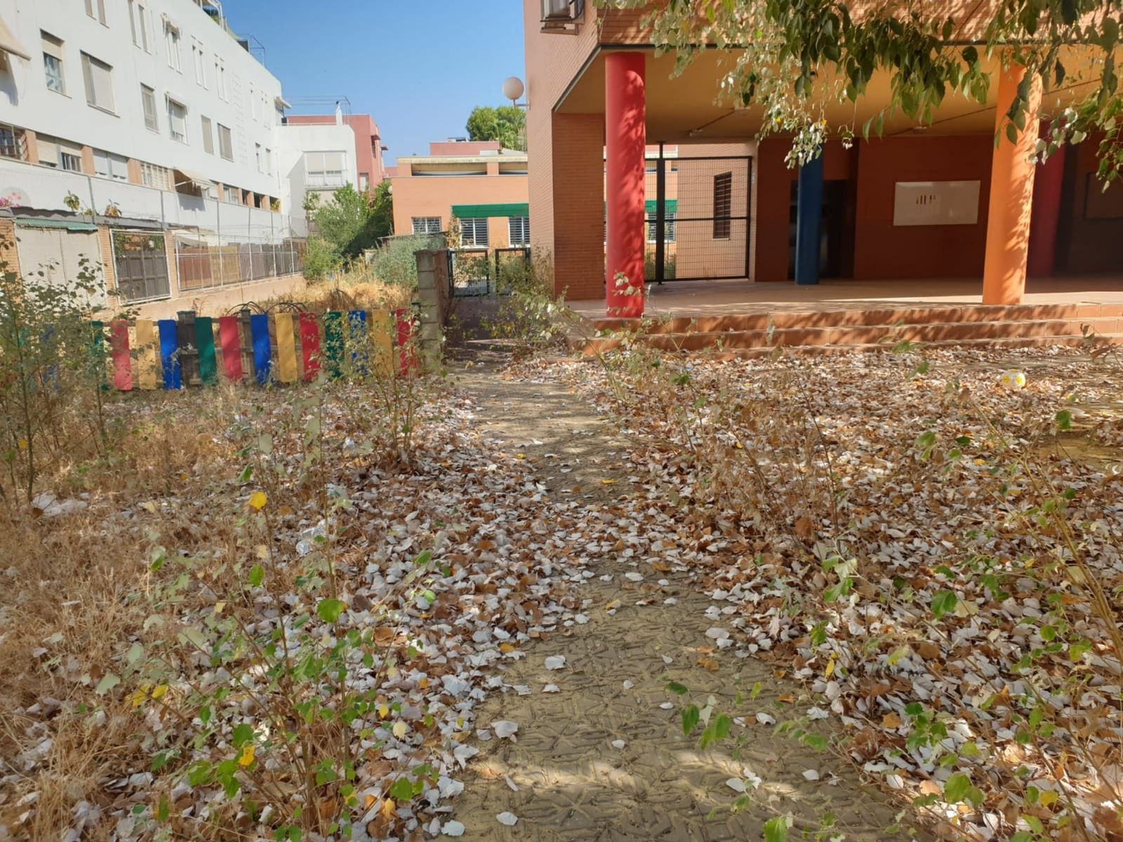 Aspecto que ofrece la entrada del CEIP Juan Sebastián Elcano.