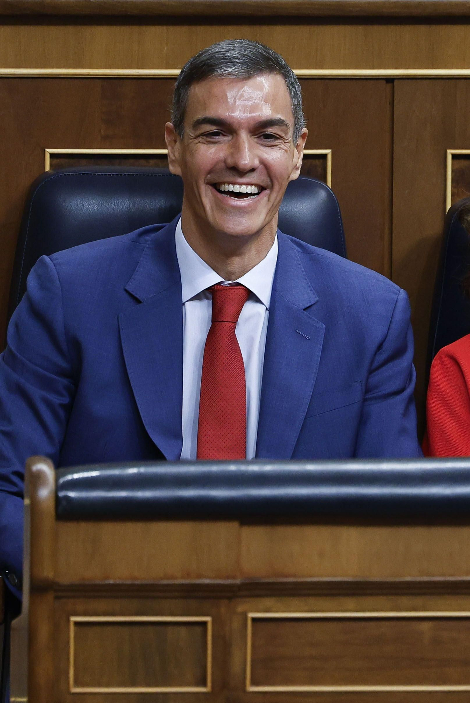 Pedro Sánchez, en la sesión de control en el Congreso.
