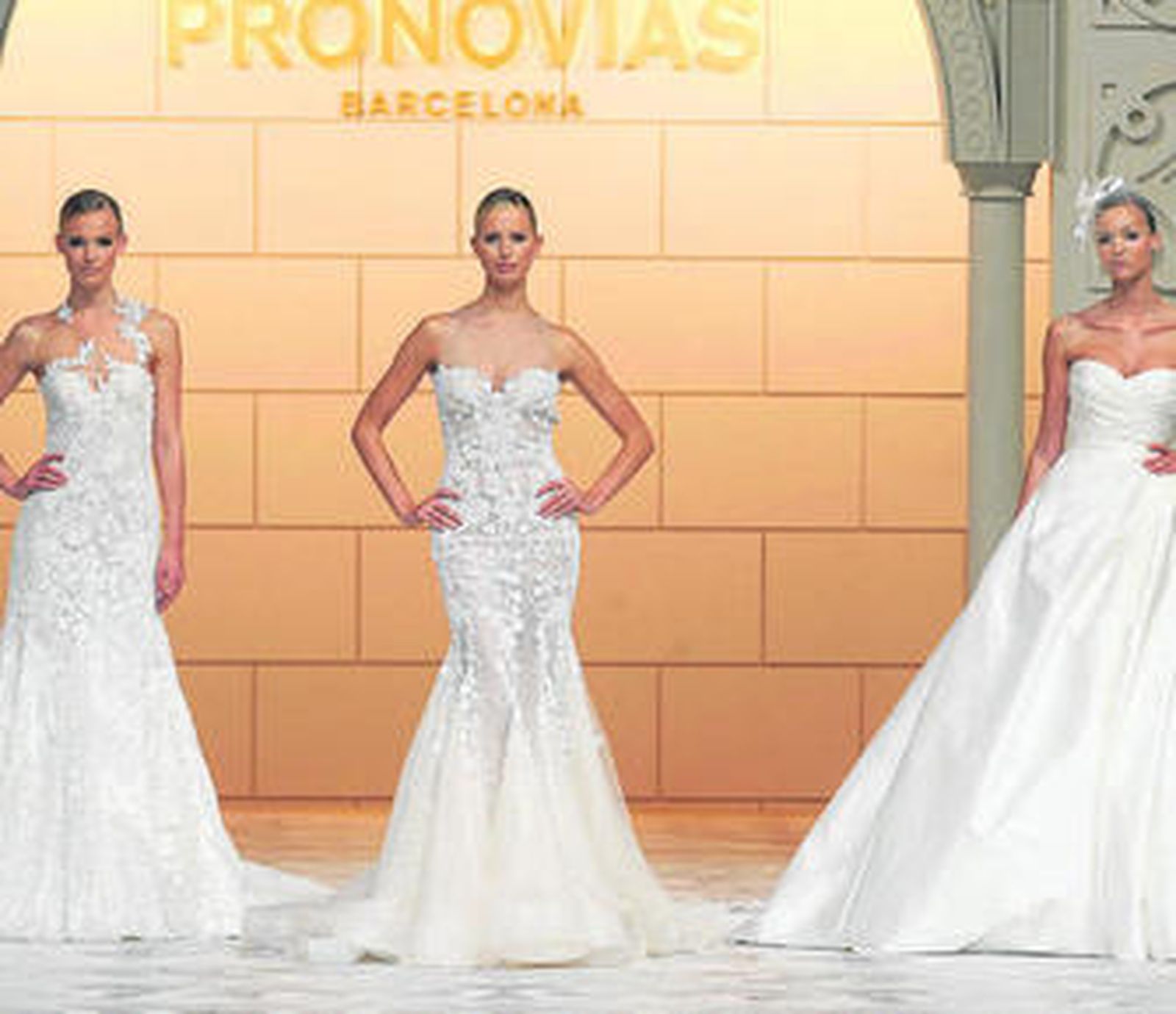 Ensayo del desfile de Pronovias de ayer.