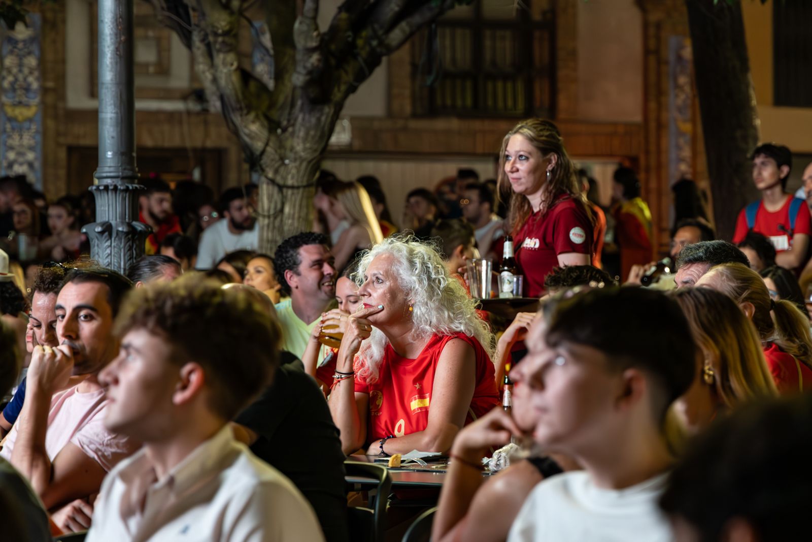 La euforia jiennense por la victoria de España, imágenes