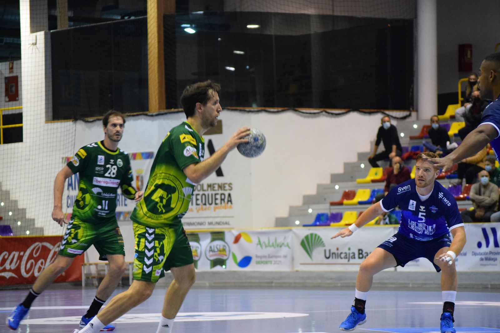 Ángel Pérez, en un partido con el Iberoquinoa Antequera.