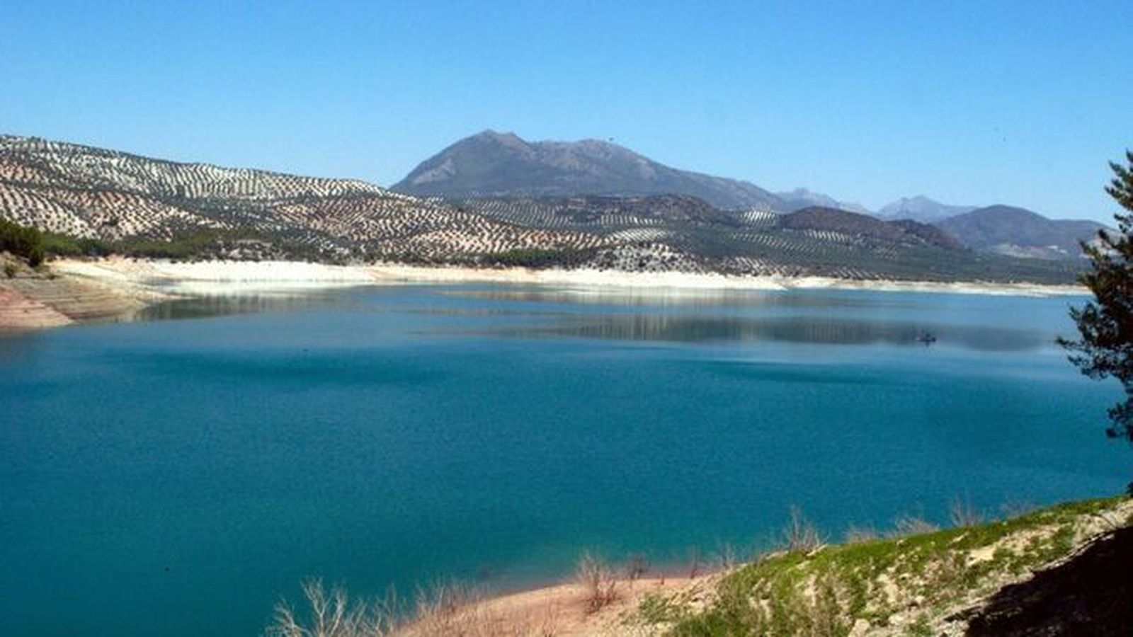 Embalse de Iznájar, el de mayor capacidad de Andalucía.