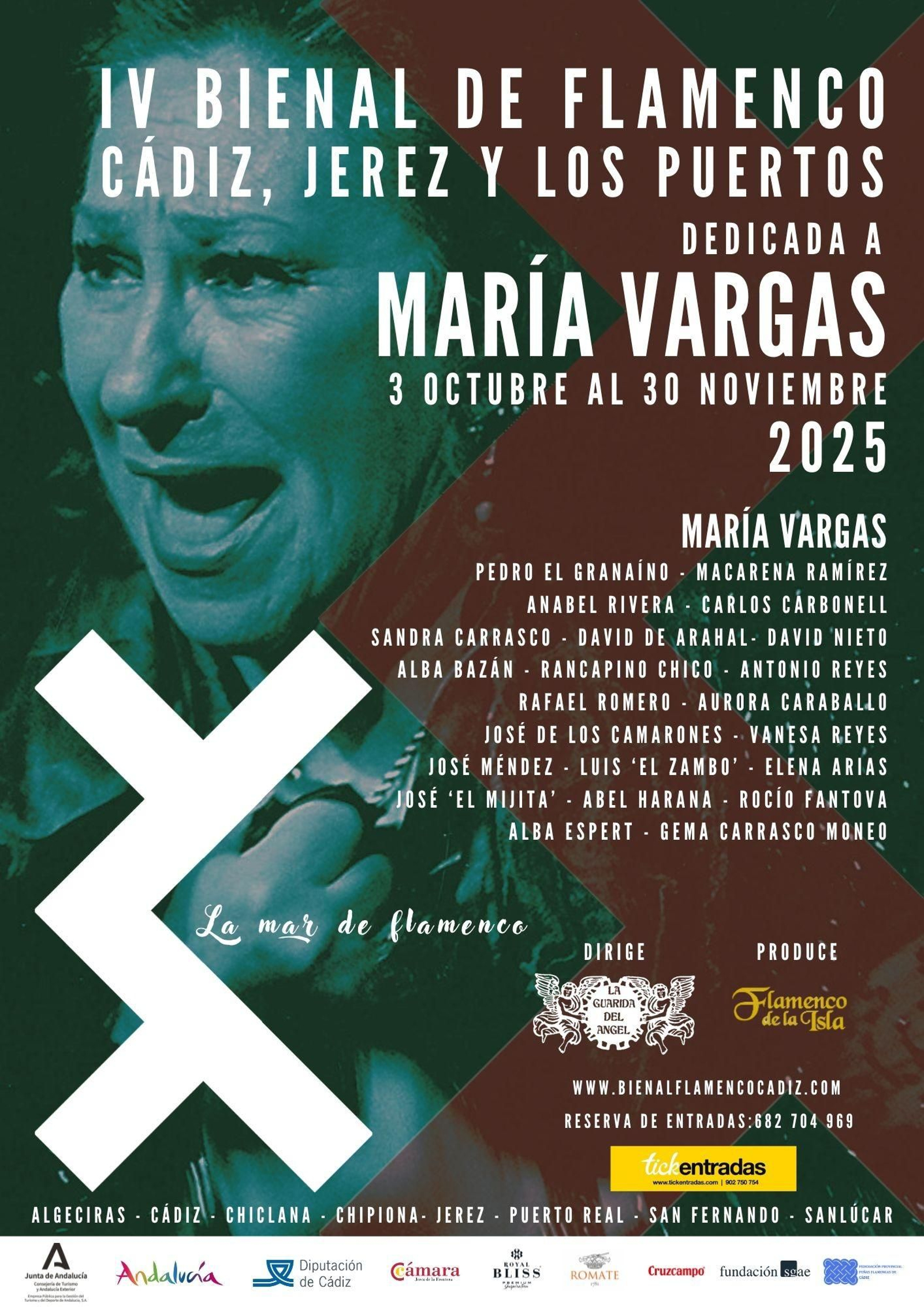 Cartel de la IV Bienal de Flamenco Cádiz, Jerez y los Puertos 2025