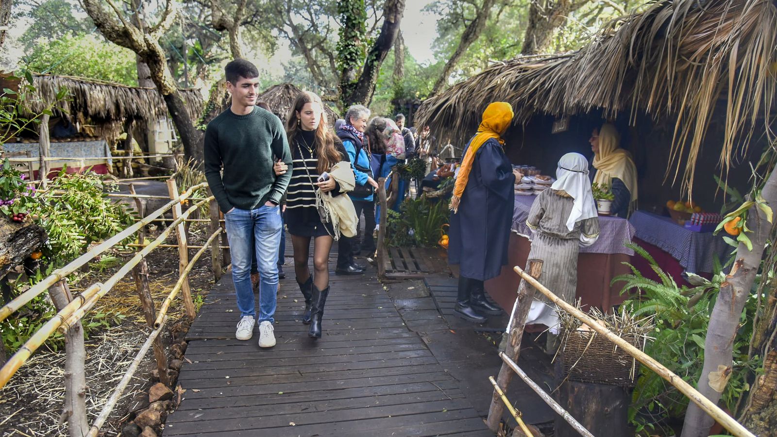 El Belén viviente de Pelayo tras el incendio