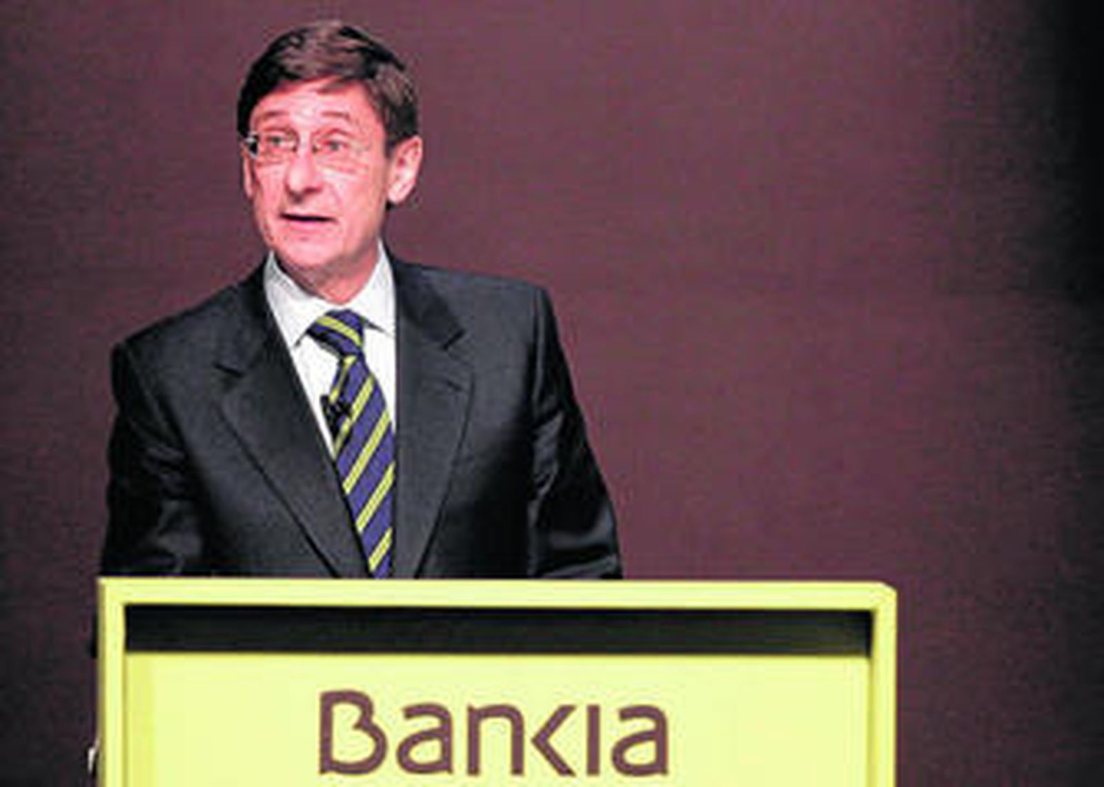 José Ignacio Goirigolzarri, ayer en la junta de accionistas de Bankia.