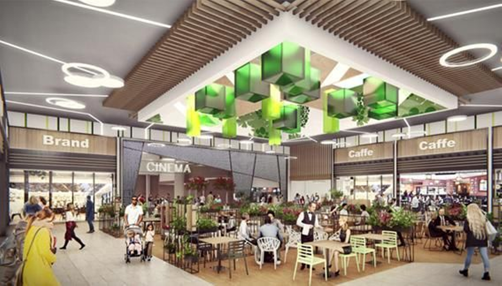 Plaza de restauración del centro comercial Jerez Sur.